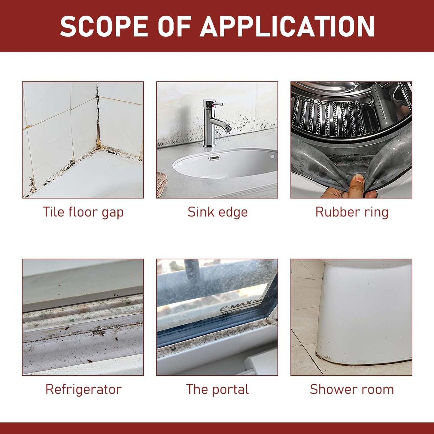 Nexa Remover Gel, Nuroclean Remover Gel Nexa, Powerful Household Cleaning Gel, Highly Effective In Penetration, Suitable For Bathroom And Kitchen Tile Gaps, Wall Cleaning (2 PCS)