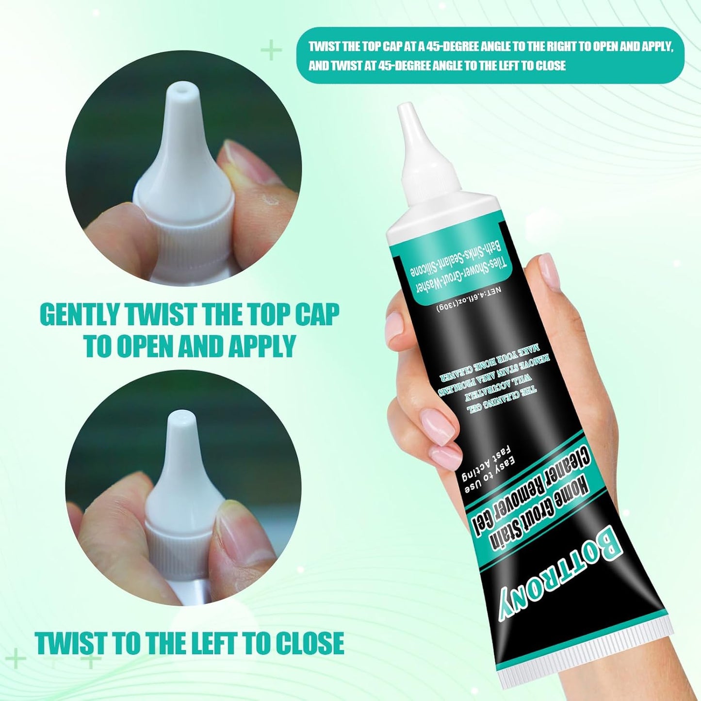 Mold Stain Remover Gel, Home Stain Remover Gel, Washing Machine Cleaner, Household Cleaner for Refrigerator Strips, Grout Cleaners Best for Home Sink, Kitchen, Showers