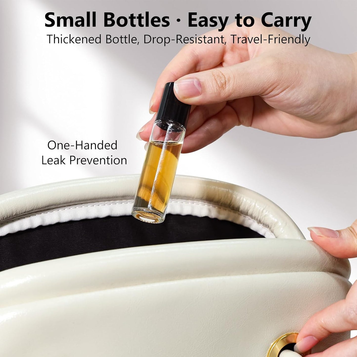 KEYWING 54 Pack Clear Essential Oil Roller Bottles – 10ml Glass Roll-On Bottles with Stainless Steel Roller Balls & Caps, Refillable Perfume Containers for Travel & DIY