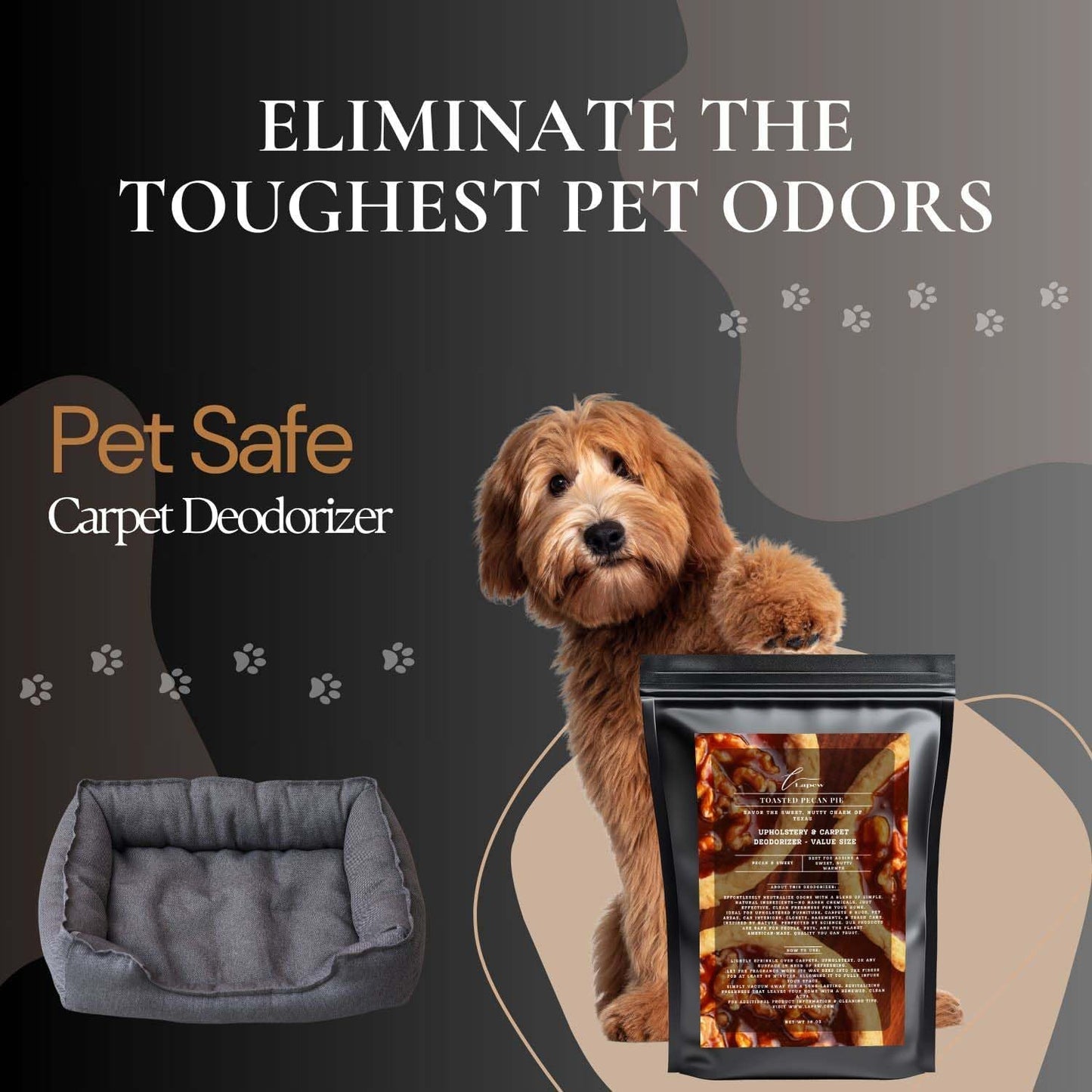 Toasted Pecan Pie Carpet Freshener Powder Refill 36 oz | Powerful Odor Eliminator for Home | Upholstery Deodorizer | Carpet Deodorizer | Pet Urine | Cat Litter Box