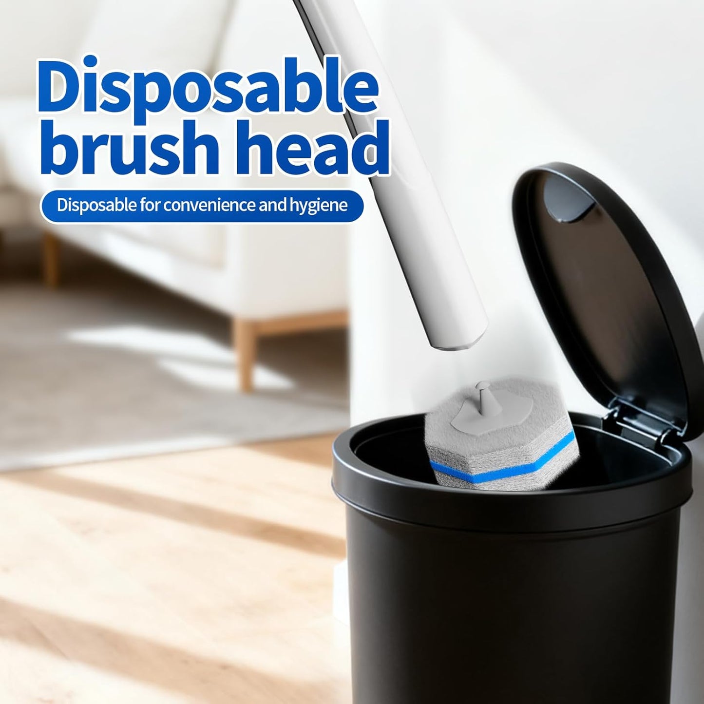 30 Count Disposable Toilet Brush Heads, Toilet Bowl Wand Refills for Toilet Cleaning, toilet scrubber refill,disposable toilet brush headrefills,Toilet Cleaning Sponges Heads for Bathtub, Floor, Drain