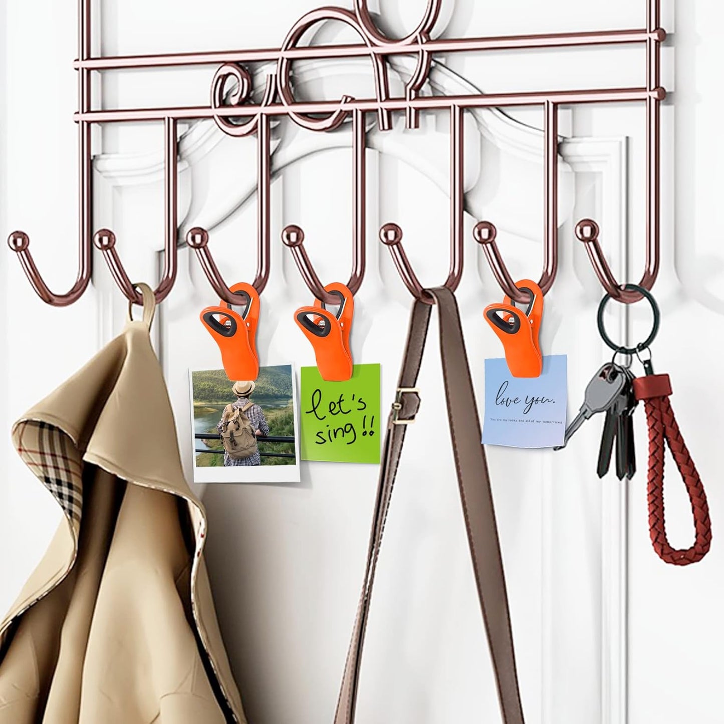 FINDMAG 12 Pack Big Chip Clips, Orange Magnetic Clip for Plants, Plastic Snack Clips for Bags, Food Sealing Clips with Magnet for Chips, Snacks, Fridge and Food Organization