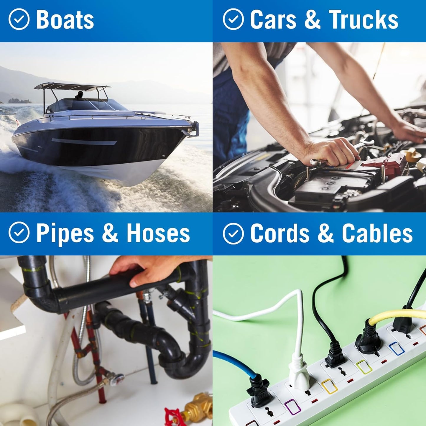 White Heavy Duty Silicone Tape, Self-Fusing Rubber Hose and Plumbing Water Pipe Repair Seal, Coax Electrical or Waterproof Tape for Leaks, 40ft