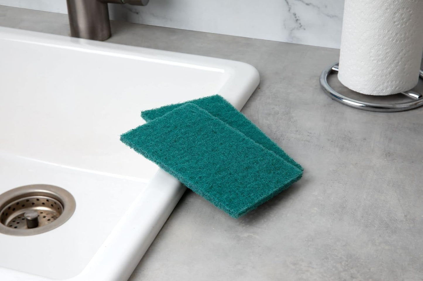 50 Pack Heavy Duty Green Scouring Pads 4x6 Inch – Large Non Scratch Scrub Pads Bulk for Kitchen, Dishes, Pots, Pans, Grill & Household Cleaning – Reusable Multipurpose Scrubber Pads