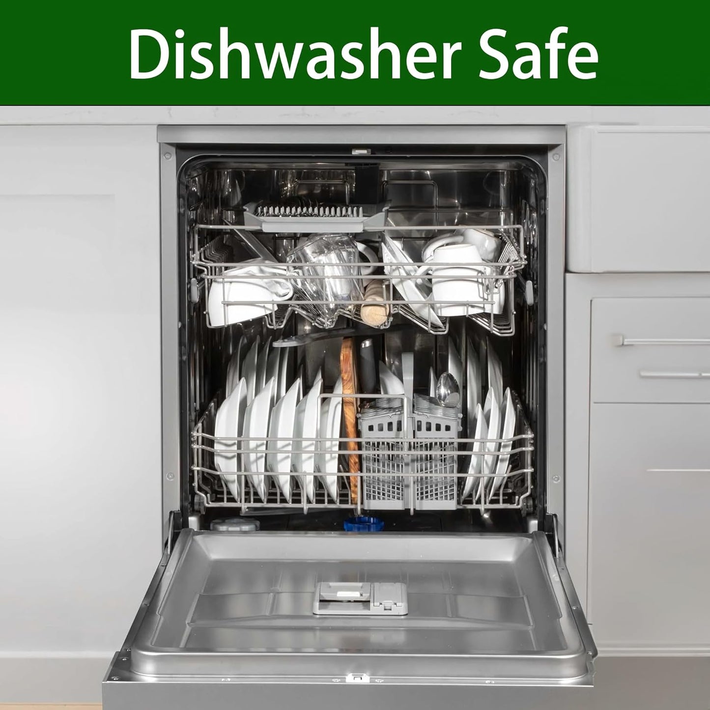 Silverware Organizer Utensil Organizer Holder Kitchen Drawer Organizer Plastic Silverware Tray for Drawer Flatware Organizer 6 Compartment White