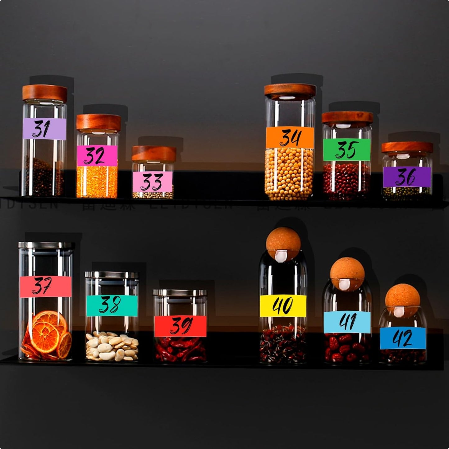 YSHIHE Colored Label Stickers,Rectangular Color Coding Stickers 1.57 x 0.75 Inch (40mm x 19mm),12 Assorted Colors for Inventory Organize, File Classification - 1176 Pack