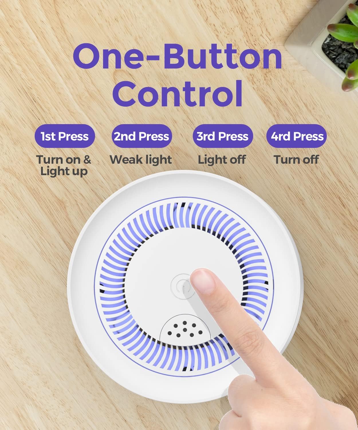 Small Air Purifier for Home Bedroom, Personal Desk Mini Air Purifier, Room Hepa Air Purifier Fresheners Cleaner for Dorm, Pets, Smoke, Desktop, Office (White)