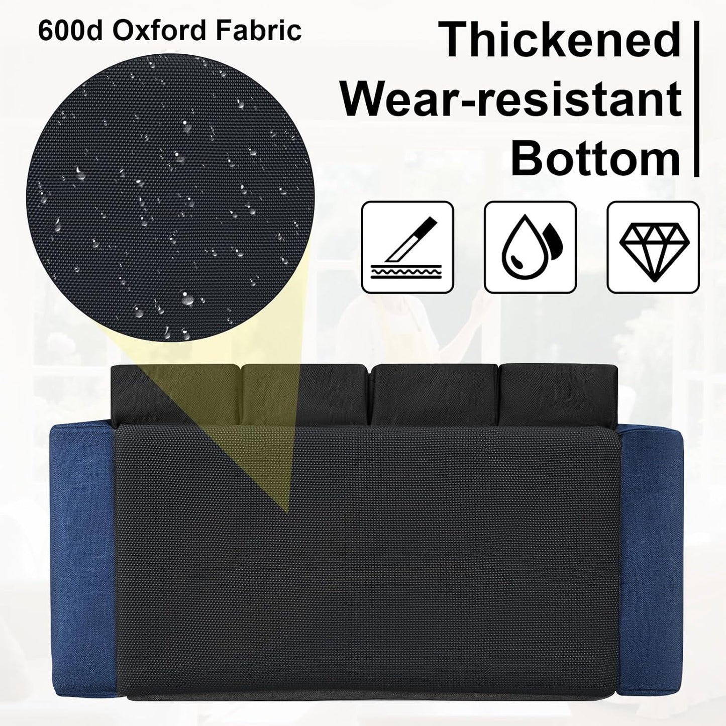 Wearable Large Cleaning Caddy Bag for Housekeeper, Clean Supply Organizer with Adjustable Shoulder, Waist & Handle Straps, Detailing Bag for Kitchen Supplies (Blue)