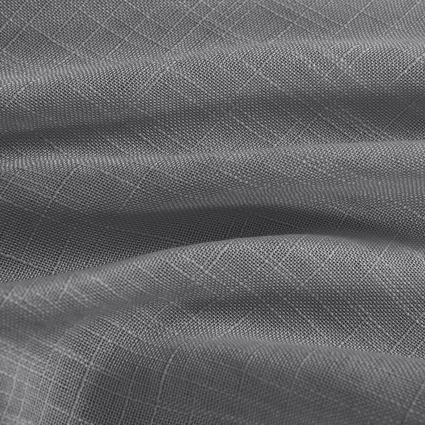 NICETOWN Sheer Door Curtains, Side Small Window Treatment, Farmhouse French Front Door Shade, Rod Pocket Sidelight Curtains with Tieback, 1 Panel, Dark Grey, 36W X 40L