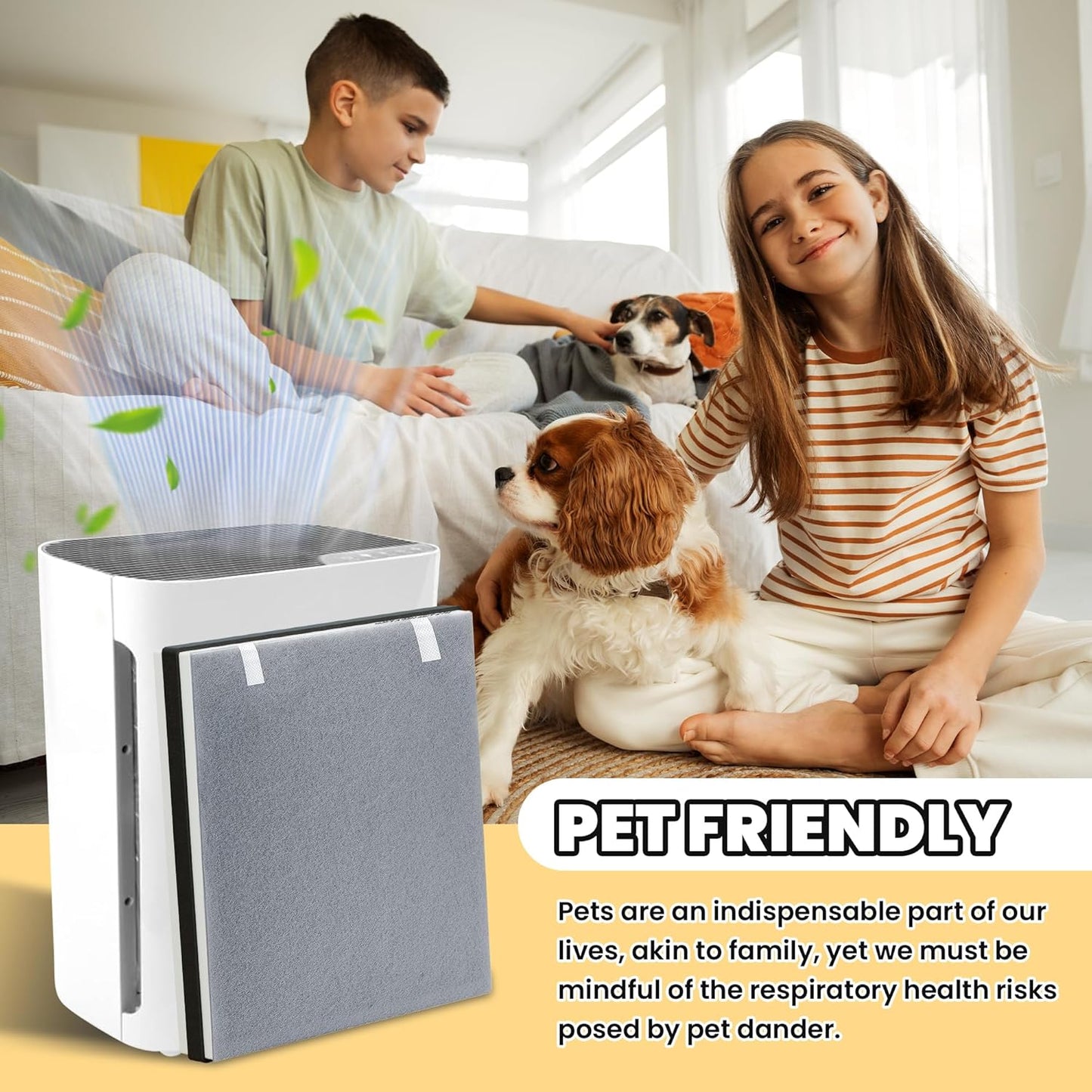 Vital 100 Replacement Filter for LEVOIT Air Purifier, 3-in-1 Pre, H13 High-Efficiency Activated Carbon Filtration System, Replace Part # Vital 100-RF, Pack of 3, By Improvedhand