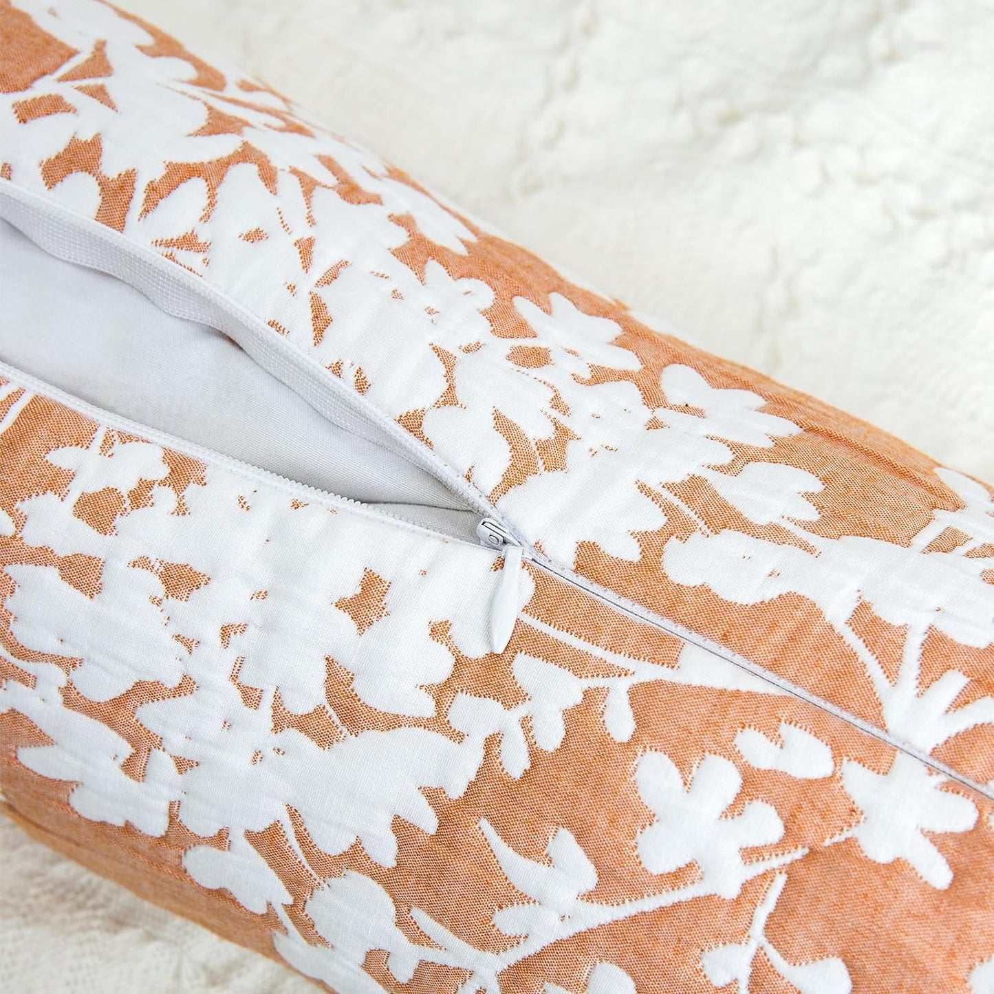 Buckwheat Neck Support Pillow Cervical Neck Cylinder Bolster Pillow,Buckwheat Hulls Adjustable Roll Pillow,Neck Pain Relief for Back and Side Sleepers Round Pillows for Lunch Break Orange, 6*15 inch