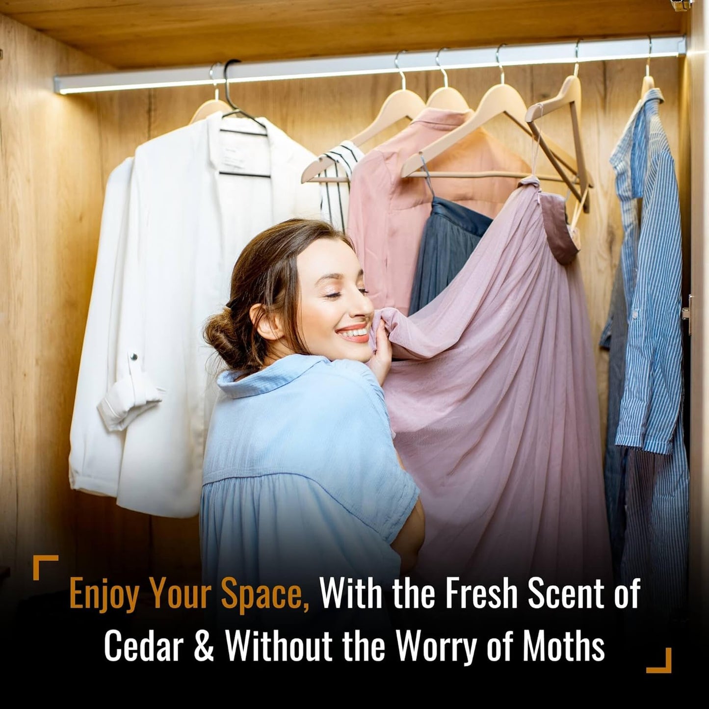 Dr. Killigan's Cedarwood Chip Canisters - Moth Repellent for Closets, Cedar Blocks for Clothes Storage, Drawer Deodorizers, 6 Reusable Tins with Wood Shavings