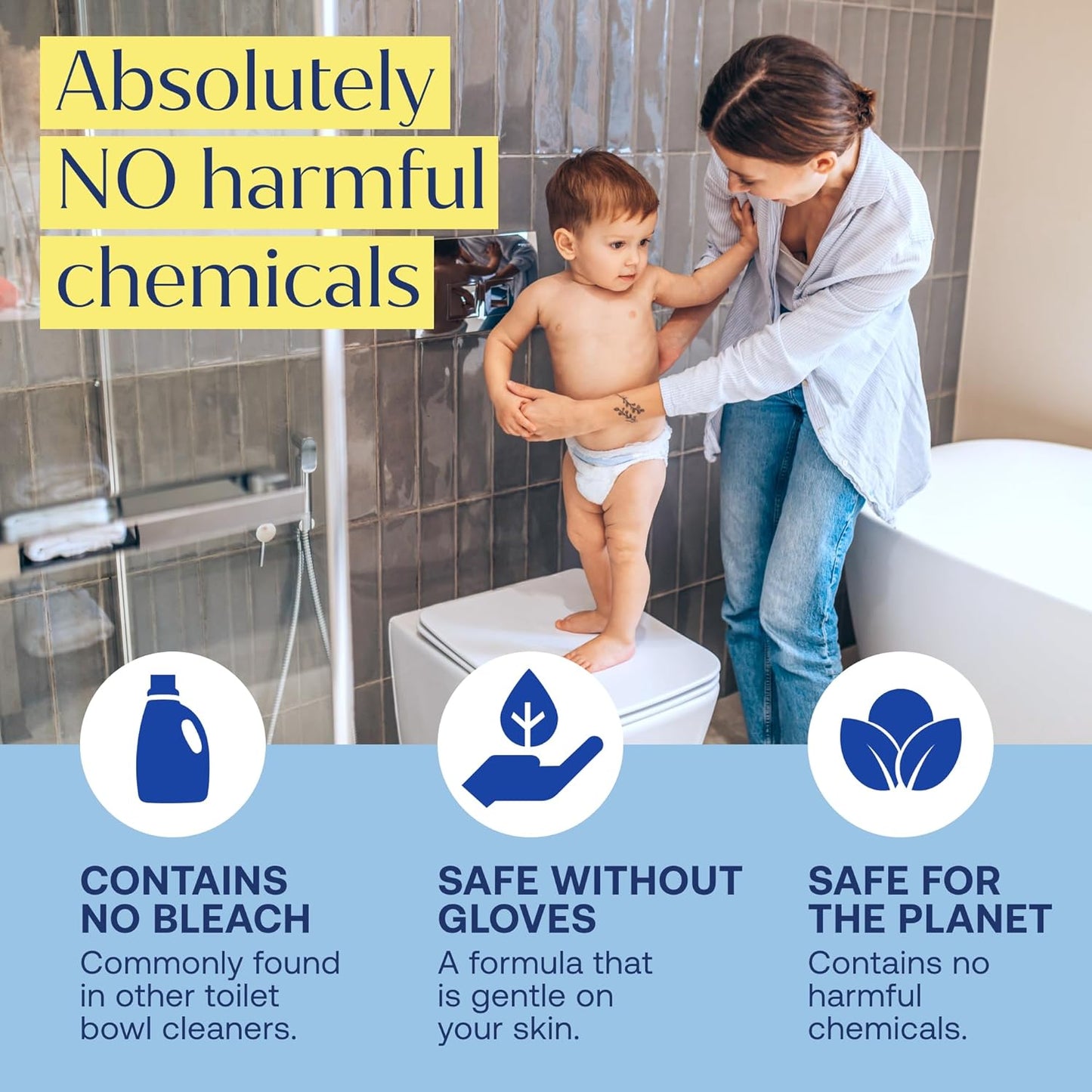 Fab Tab Bowl Cleaning Tablets - Drop-In Formula Removes Rust & Lime Buildup, Lemon Eucalyptus Scent, Septic System Compatible, Individually Wrapped