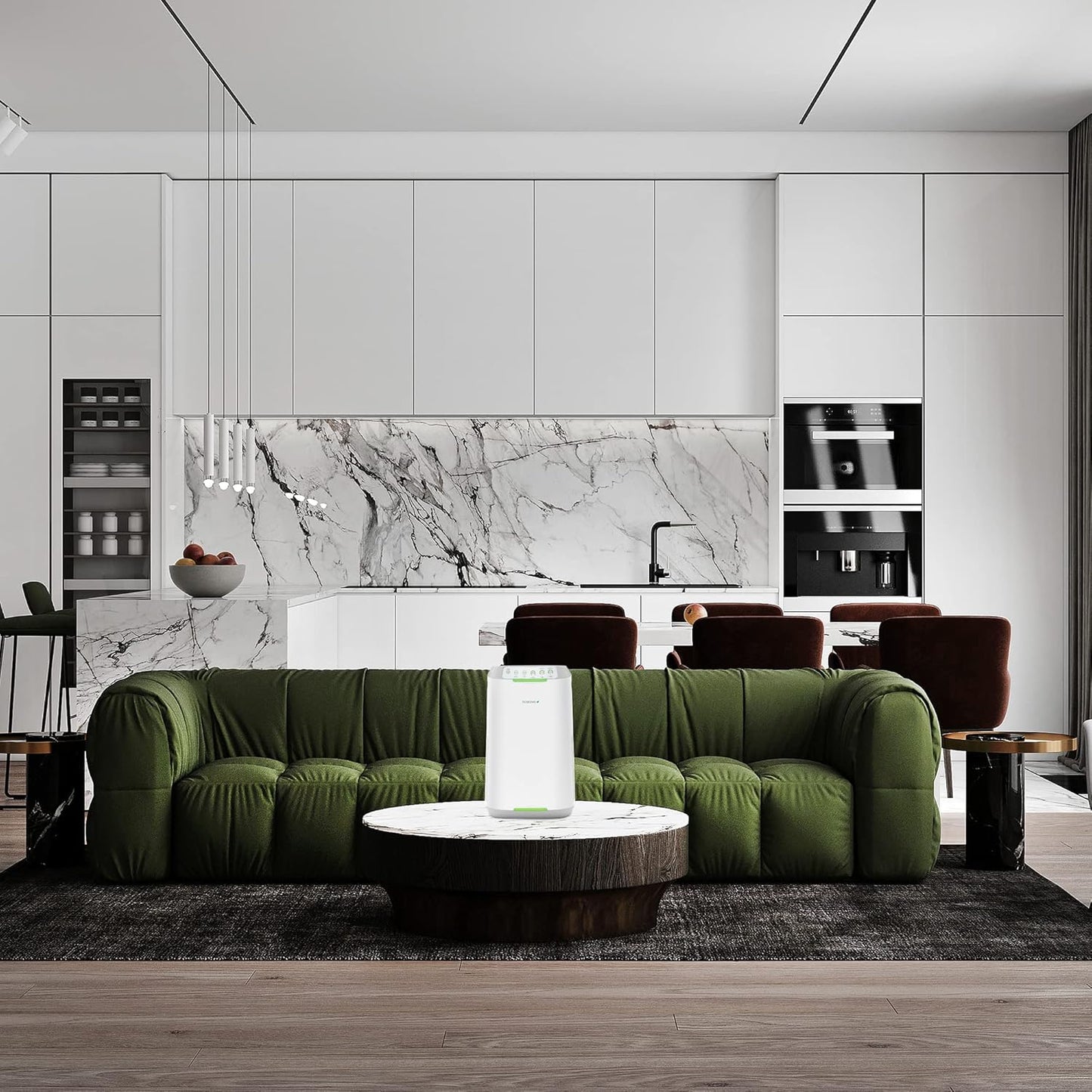 Nuwave Air Purifiers for Home Large Room, Washable and Reusable Bio Guard Filter, Air Purifier for Smoke, Dust, Pollen, Removes up to 100% Particles 3x Smaller Than HEPA, Sleep Mode