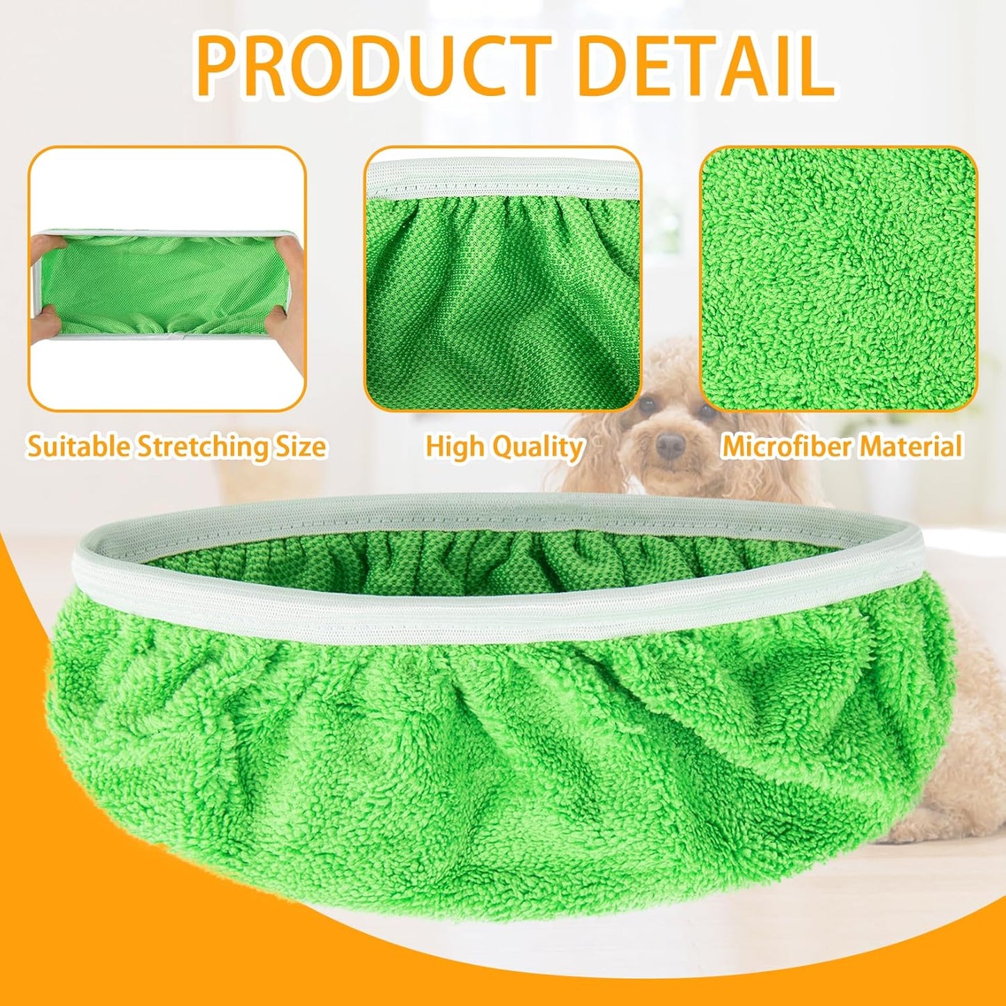 Reusable Dry Sweeping Cloths Microfiber Wet Mop Pads Compatible with Swiffer Sweeper Mop Replacement Sweeping Mopping pad Refills for Hardwood Surface Floor Cleaning (16PCS)