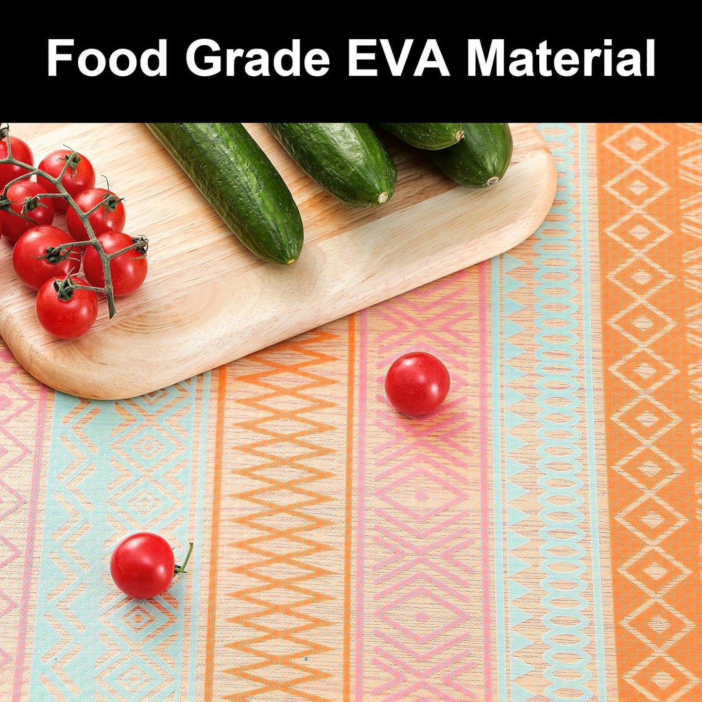 Cooyes Shelf Liners for Kitchen Cabinets Waterproof & Oil-Proof Kitchen Cupboard Mats Non-Slip Drawer Mats EVA Material Non Adhesive Fridge Liner for Shelves