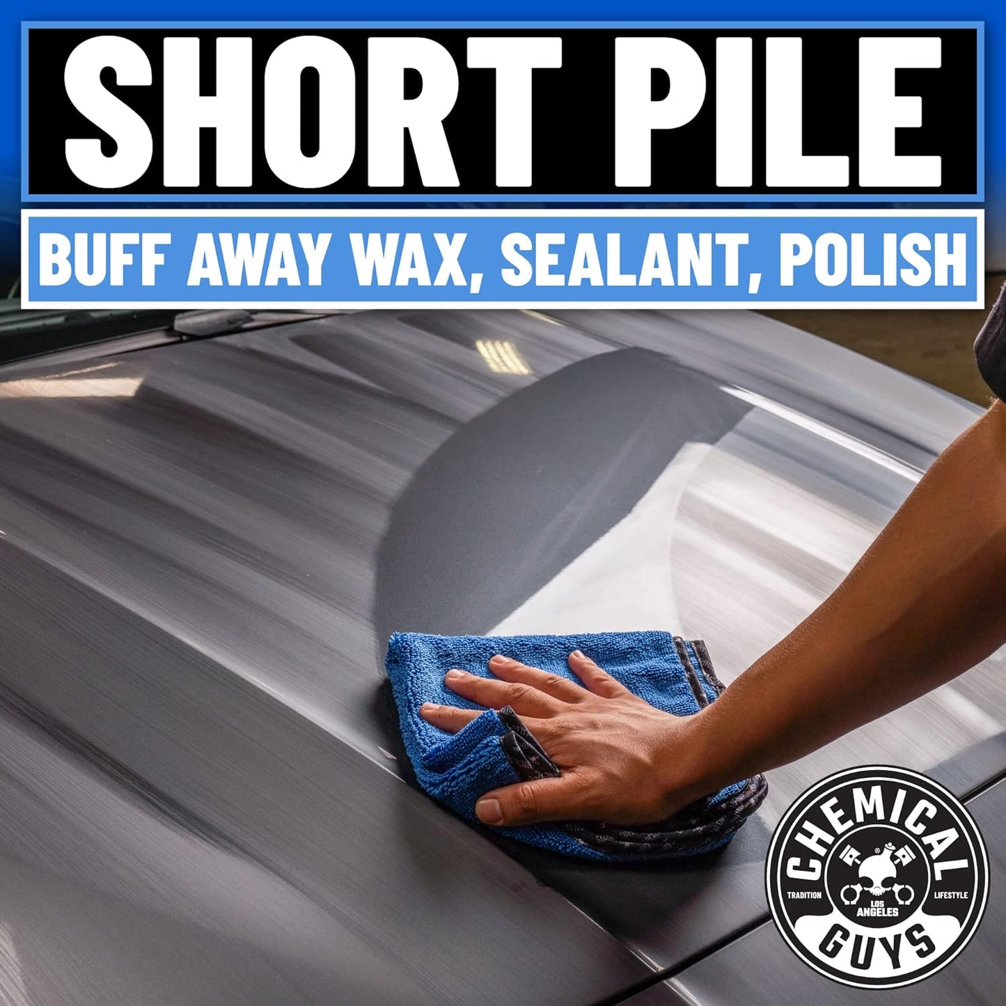 Chemical Guys MIC110024 Professional Grade Premium Microfiber Towels, Blue (16 Inch x 16 Inch) (Pack of 24) - Safe for Car Wash, Home Cleaning & Pet Drying Cloths