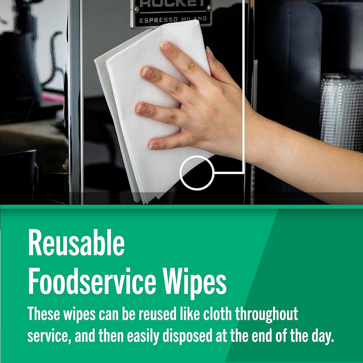 Fresh Towel Foodservice Reusable Paper Towels - 1/4 Fold, 13 x 20 inches - (1 Case of 150) All Purpose Cleaning Towels (White)
