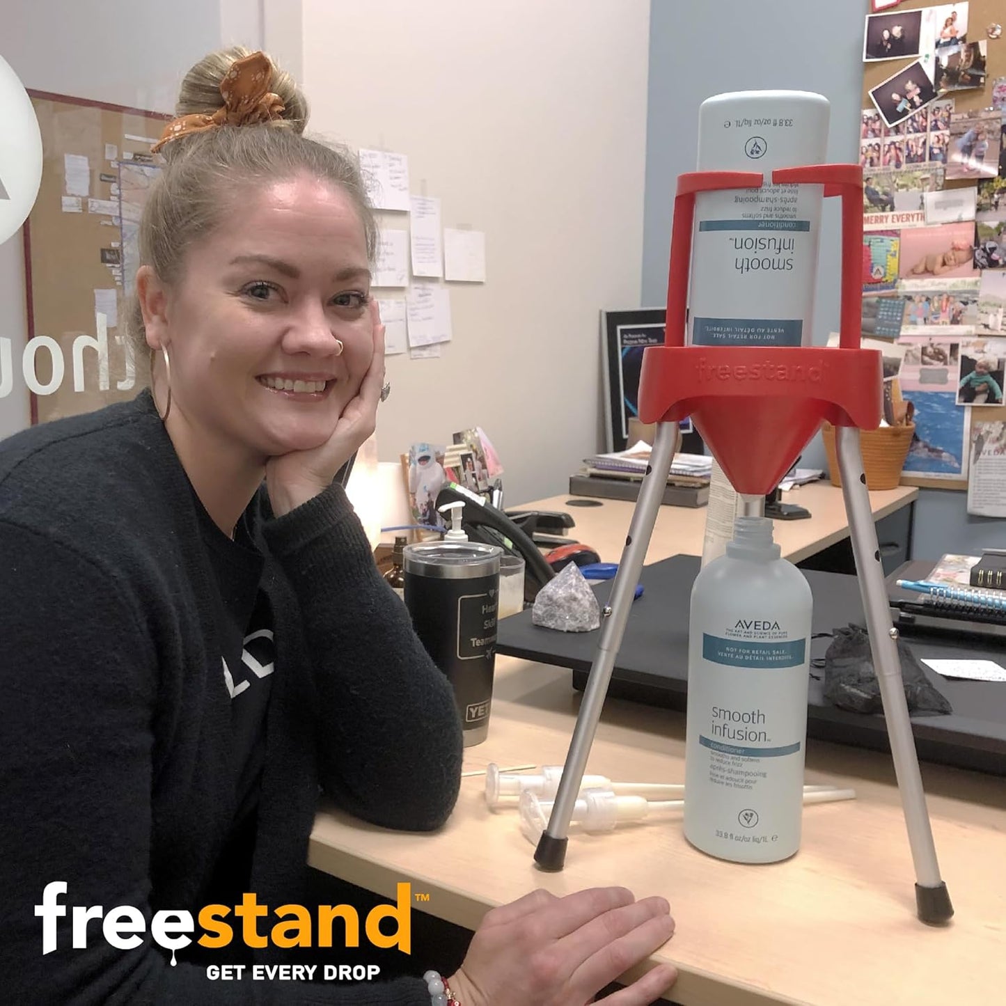 Freestand™ Bottle Emptying Kit – No More Wasted Product – Get Every Last Drop of Shampoo, Conditioner, Facial Cleansers, Moisturizers, Sunscreen, Body Wash, Perfume, Hair Serums, Serums, & More