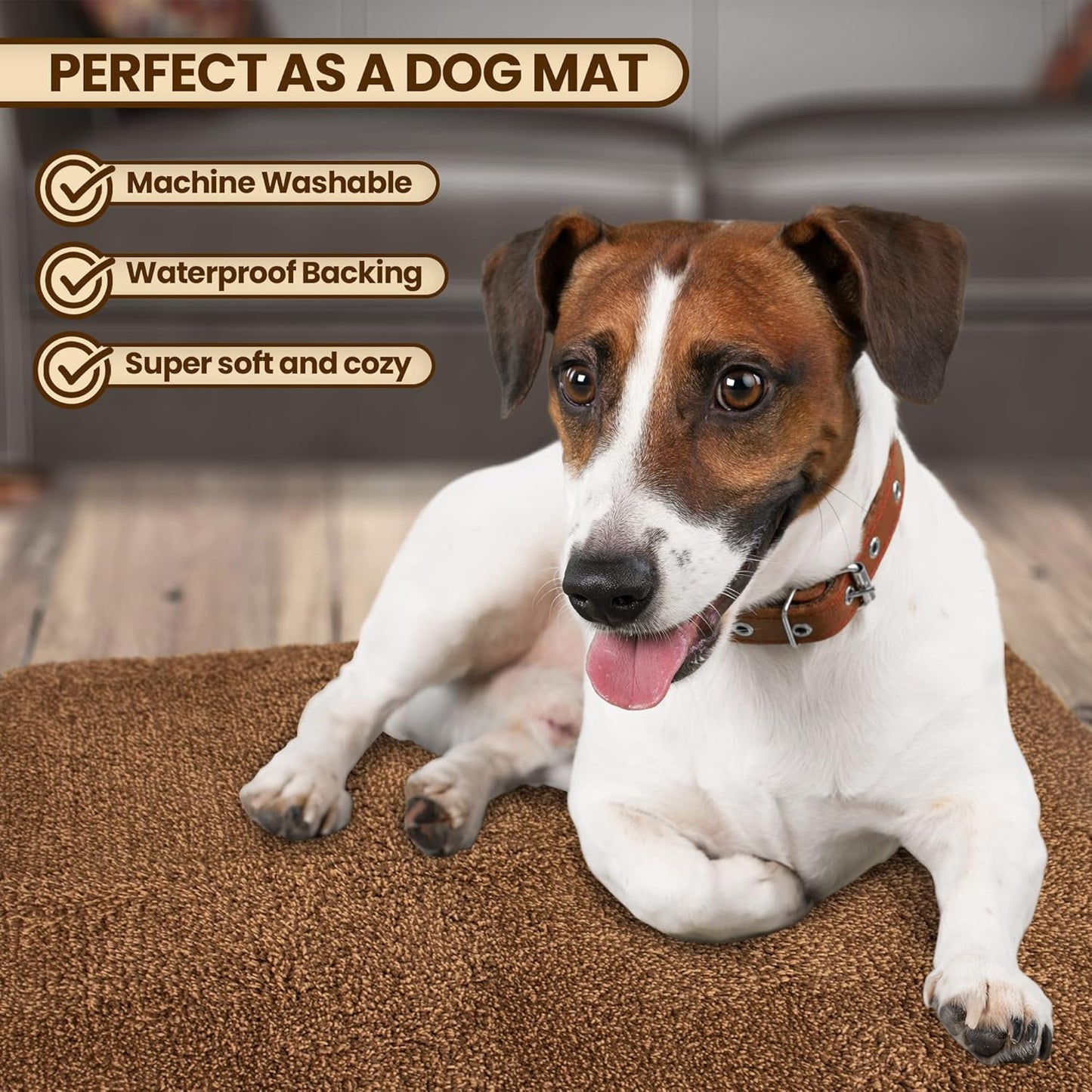 Premium Microfiber Indoor Door Mat – 36"x72" Washable Entry Mat, Non-Slip, Waterproof Backing, Super Absorbent, Low Profile Entryway Doormat for Indoor Entrance