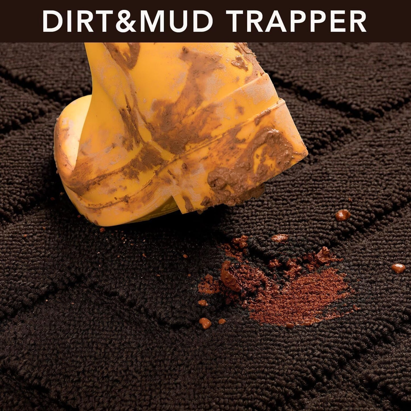 hicorfe Indoor Doormat,Front Back Door Mat Rubber Backing Non Slip Door Mats 47"x71" Absorbent Resist Dirt Entrance Doormat Inside Floor Mats for Entryway Washable Low-Profile(Coffee)