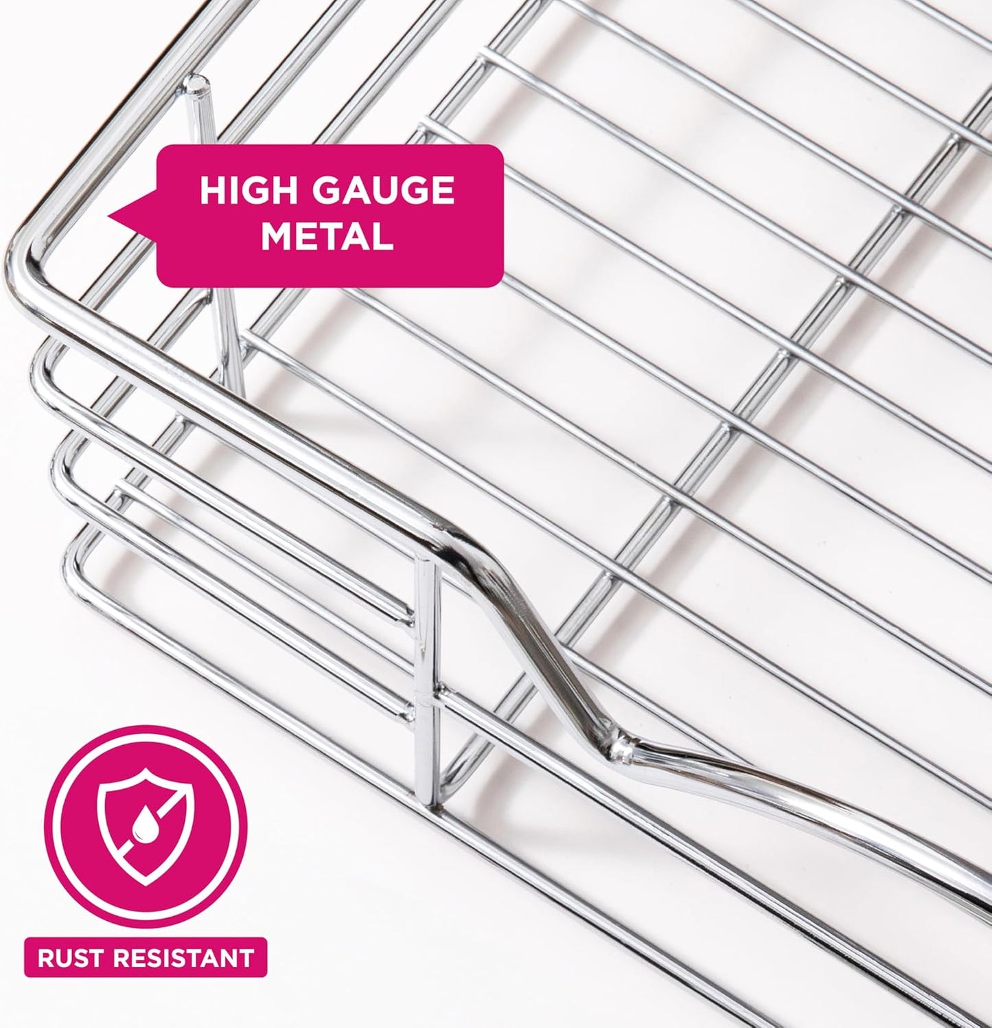 HOLDN’ STORAGE Heavy-Duty Premium Collection Pull Out Cabinet Organizer, Cabinet Drawer Slide Outs, Lifetime Limited Warranty - Basket Size 24" W x 21" D x 5" H, Anti-Rust Chrome Finish