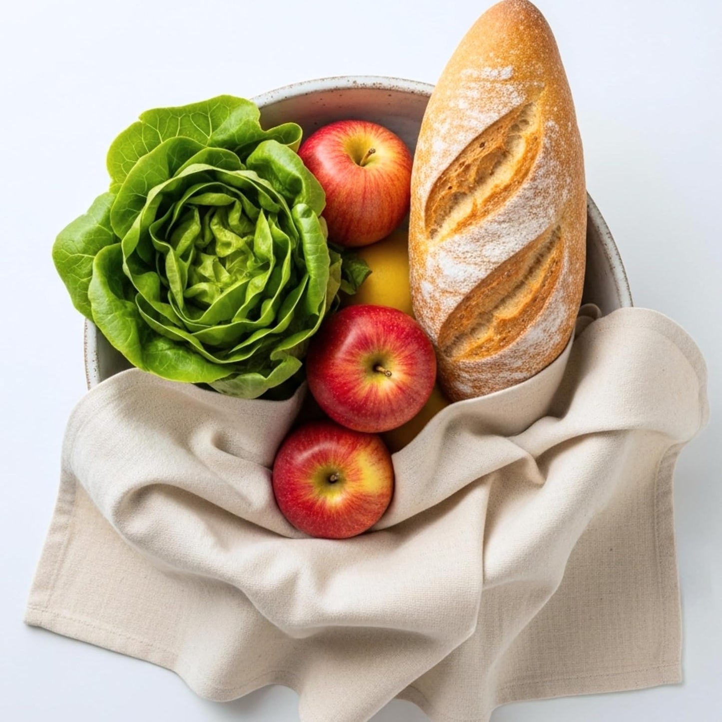 WHITEWRAP Flour Sack Towels| Tea Towel for Crafts| Kitchen Dish Cotton Blank Towel for Embroidery|Baking Bread Proofing Linen Cover| Thick Absorbent Quick Dry| 6 Pack 28"x28" Natural