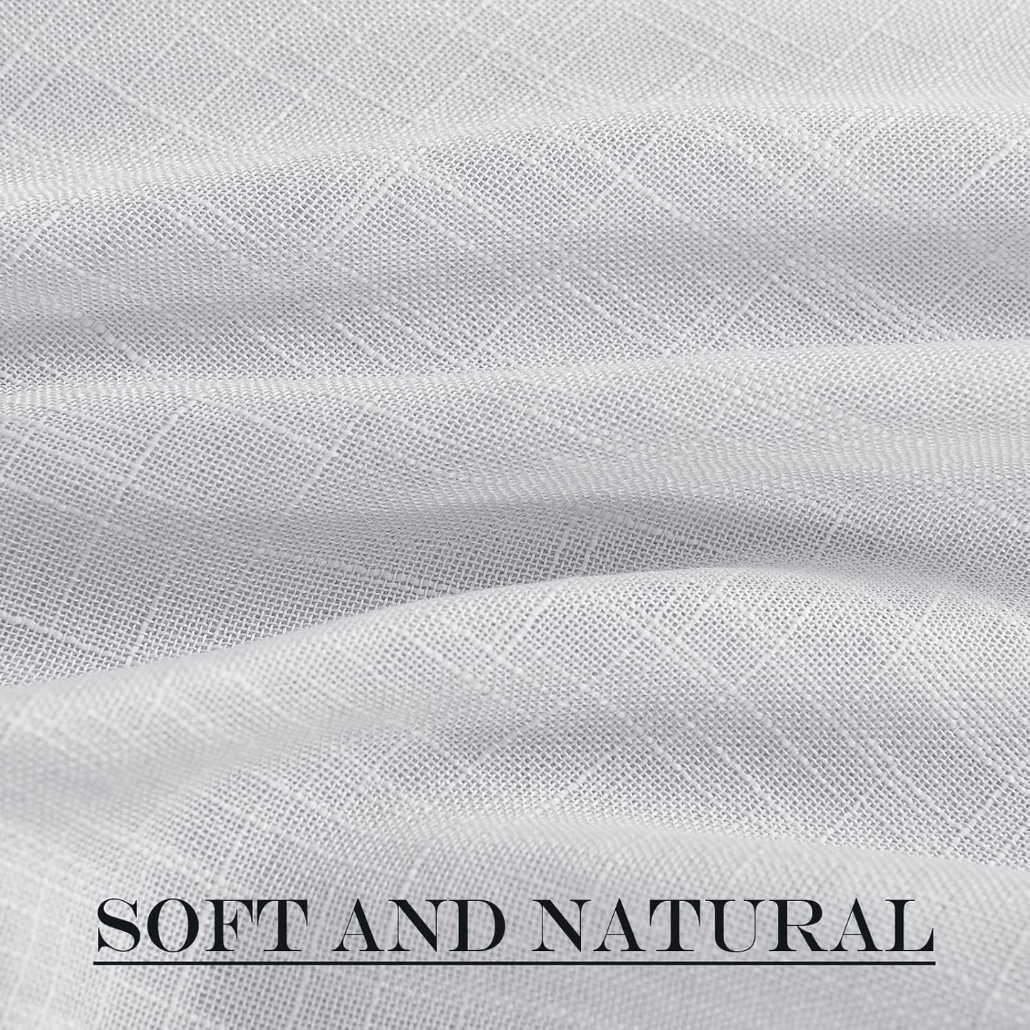 NICETOWN Side Door Window Curtains for Front French Door Curtain for Small Window Sidelight, Sheer Rod Pocket Kitchen Curtains with Tieback, 1 Panel, Light Grey, 26" W x 64" L