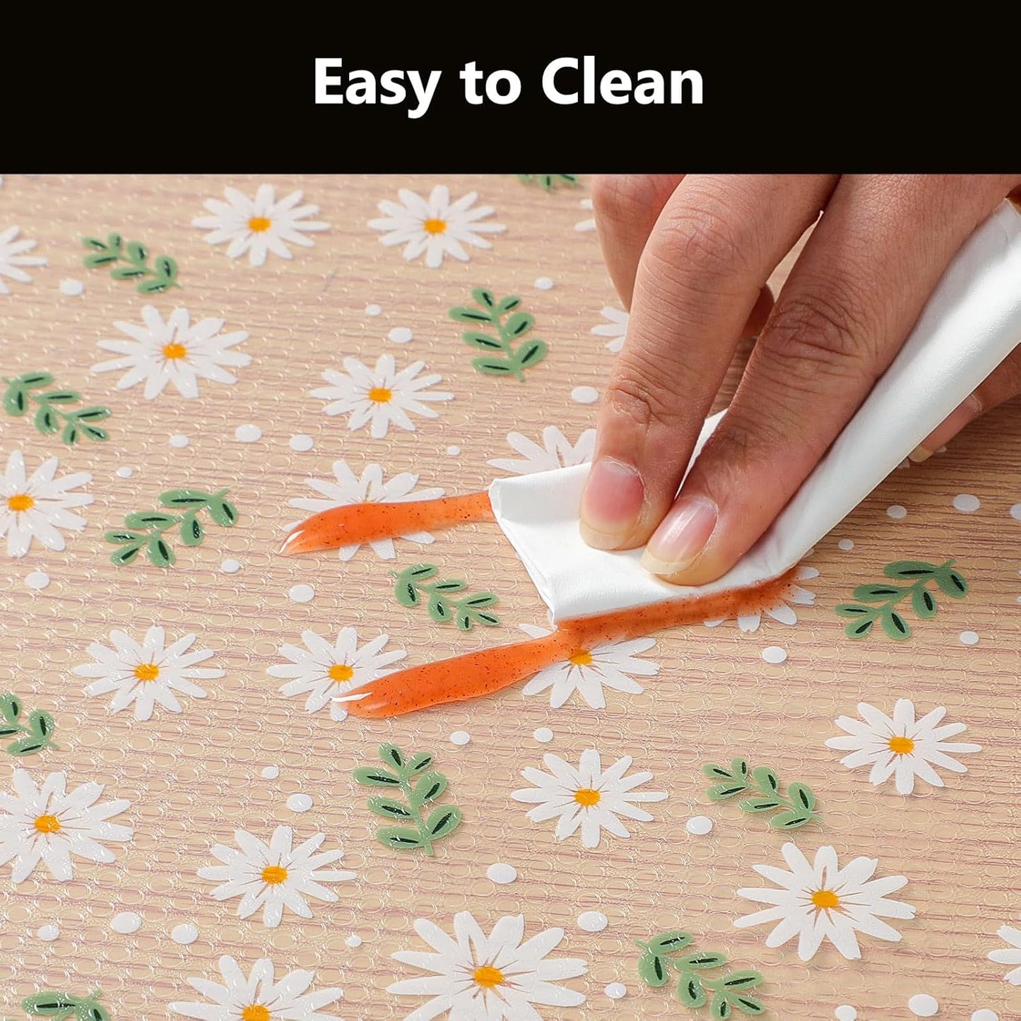 INNOLITES Shelf Liner – Cabinet & Drawer Liner Non-Adhesive – Waterproof Oil-Proof – Durable EVA with Floral for Kitchen Cabinets Refrigerator – BPA-Free, Easy to Cut 23.6" x 236"