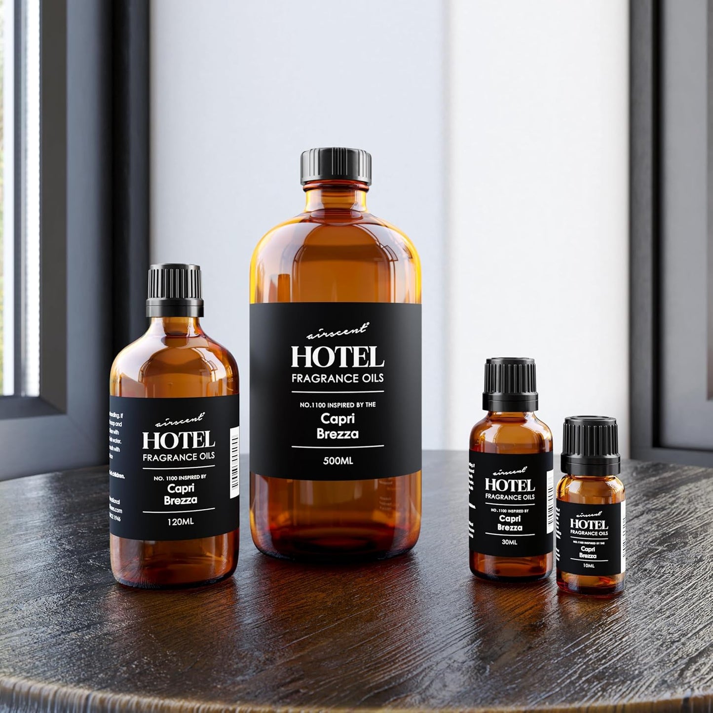 AirScent Capri Brezza Diffuser Oil No. 1100 - Volcano-Inspired Premium Fragrance Oil for Ultrasonic and Waterless Diffusers and Crafting - 500 ml, 16.9 fl oz Glass Bottle