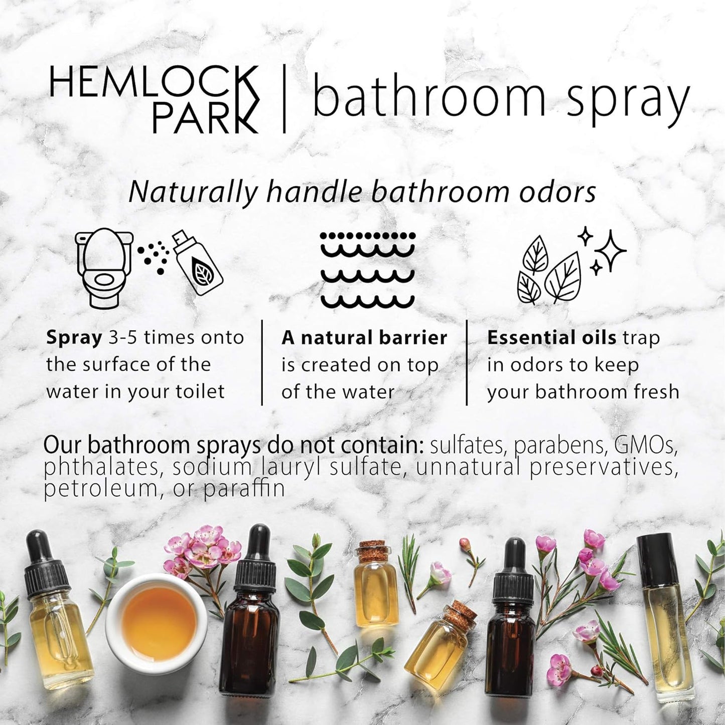 Hemlock Park Blood Orange Sage Room Spray | Naturally Scent Your Space | Sustainably Made in USA with Essential Oils and Botanicals | 4 oz Glass Spray