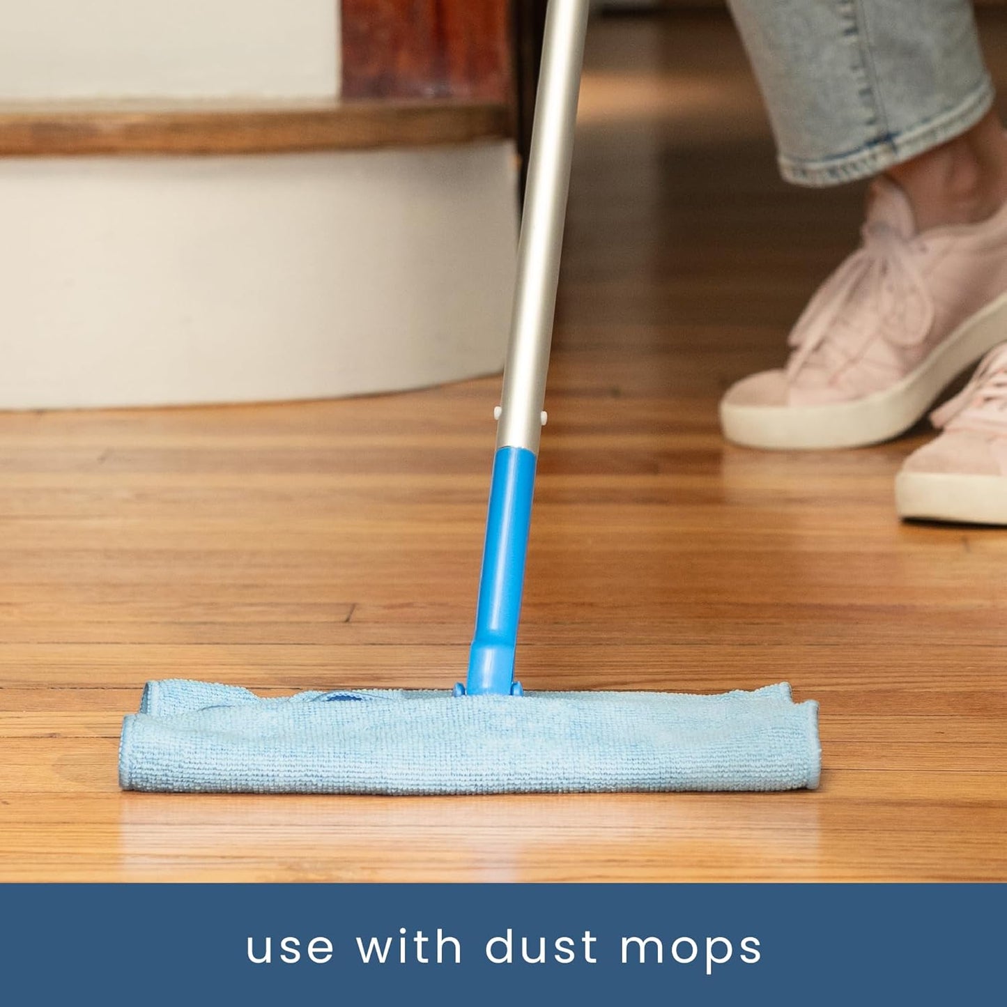 S&T INC. 150 Pack Microfiber Cleaning Cloth, Bulk Towels for Home, Reusable Microfiber Towels for Cars, Cleaning Rags, Light Blue, 11.5 Inches x 11.5 Inches, 150 Count