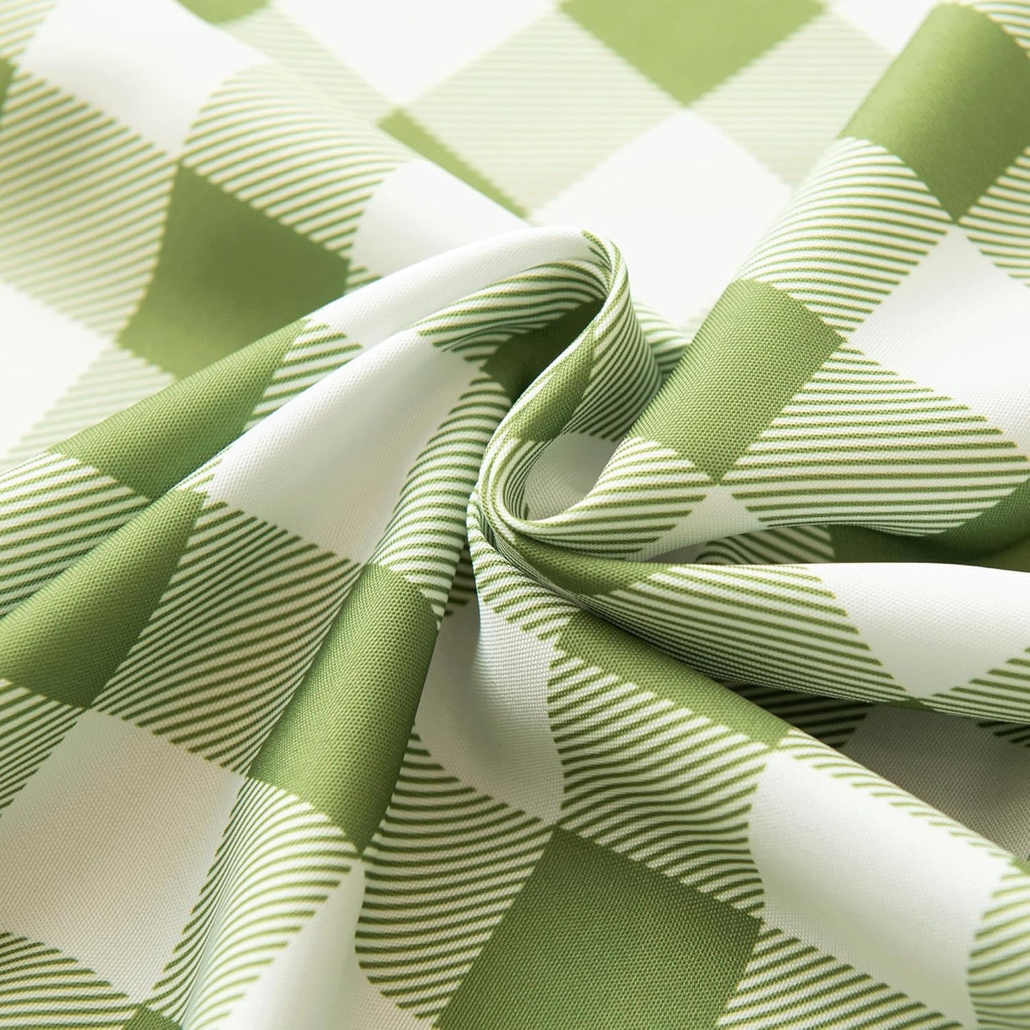 Waterproof Plaid Tablecloth Fabric - Round 25 Inch Classic Gingham Checker Table Cloth for Indoor/Outdoor Use - Buffalo Table Cover for Picnics, BBQs, and Parties