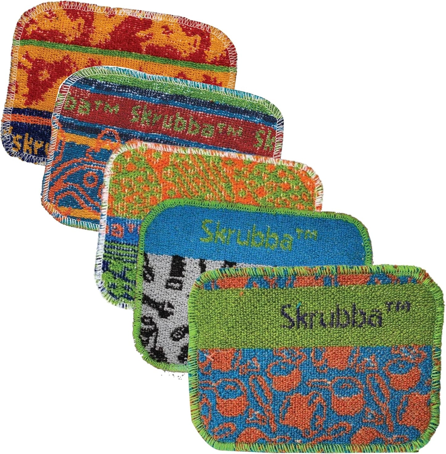 Wet-It Skrubba Non-Scratch Scouring Pad – European Scrubby Sponge for Kitchen, Dishes, Pots, Pans, Glass & Cookware – Durable Reusable Cleaning Pad with Tools Design