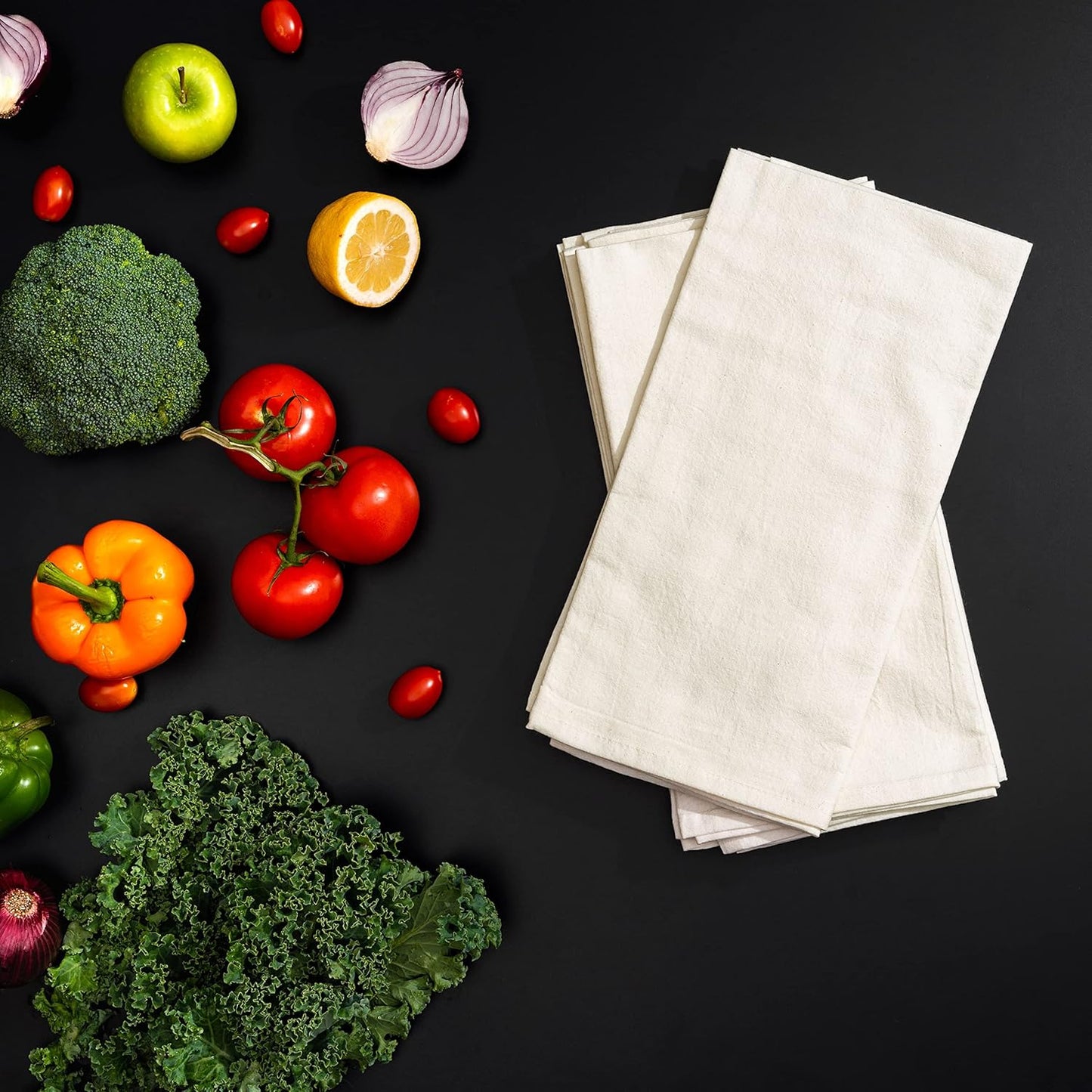 Bread Towels for Proofing Cover - 100% Organic Cotton Bread Cloth for Rising - Breathable Tea Towel for Bread Making - Unbleached Baking Towels - Bread Basket Cloth Napkin - 27"x27" (Natural - 5 Pack)