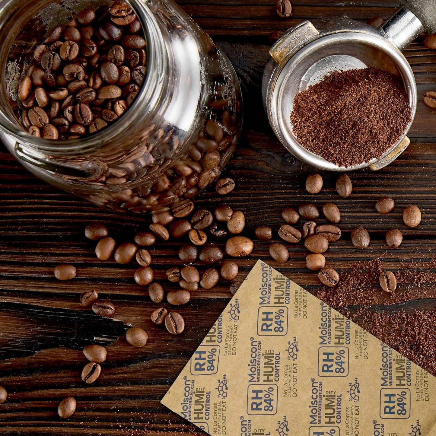 84% Two-Way Humidity Control Packs for Storing 1 lb – Size 60 – 50 Pack – Seasoning Packets Moisture Control Packets Individually Wrapped, Humidifier Packs for Season Wood Humidifier Boxes