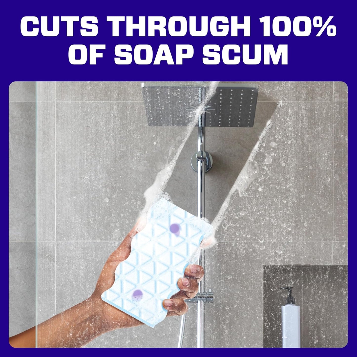 Mr. Clean Magic Eraser Sponge, Bathroom Cleaner, Soap Scum Shower & Tub Cleaner, 2 in 1 Bath, 7ct