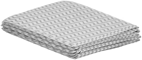 Superio Handy Wipes for Kitchen Multi-Purpose Heavy-Duty Reusable Cleaning Cloth for House, Bathroom, and Office. Disposable Dish Towel (5 Grey)
