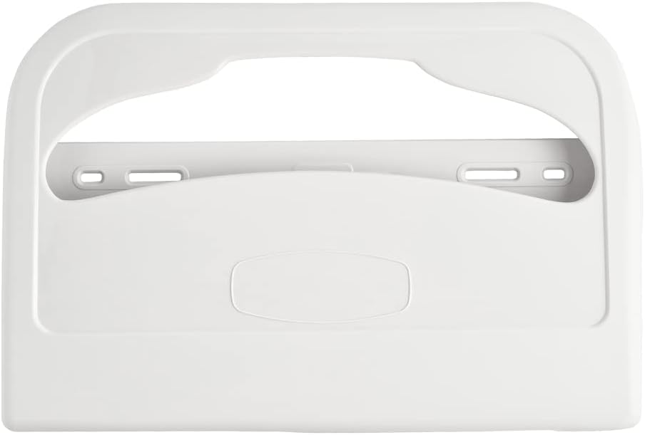 EZbrnd Wall Mount Half-Fold Toilet Seat Cover Dispenser for Commercial/Washroom/Office, Seat Cover Paper Sold Separately, White, 3100-EZ