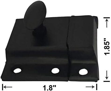 QCAA Oval Turn Cabinet Latch, for Cupboard & Other Furniture, Small, Matte Black, 8 Pack