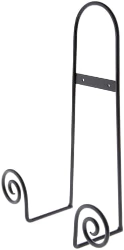 Bard's Black Wrought Iron Wall Mountable Tray or Platter Hanger, 16.25" H x 11.75" W x 4.5" D (For 16" - 30" Trays or Platters)