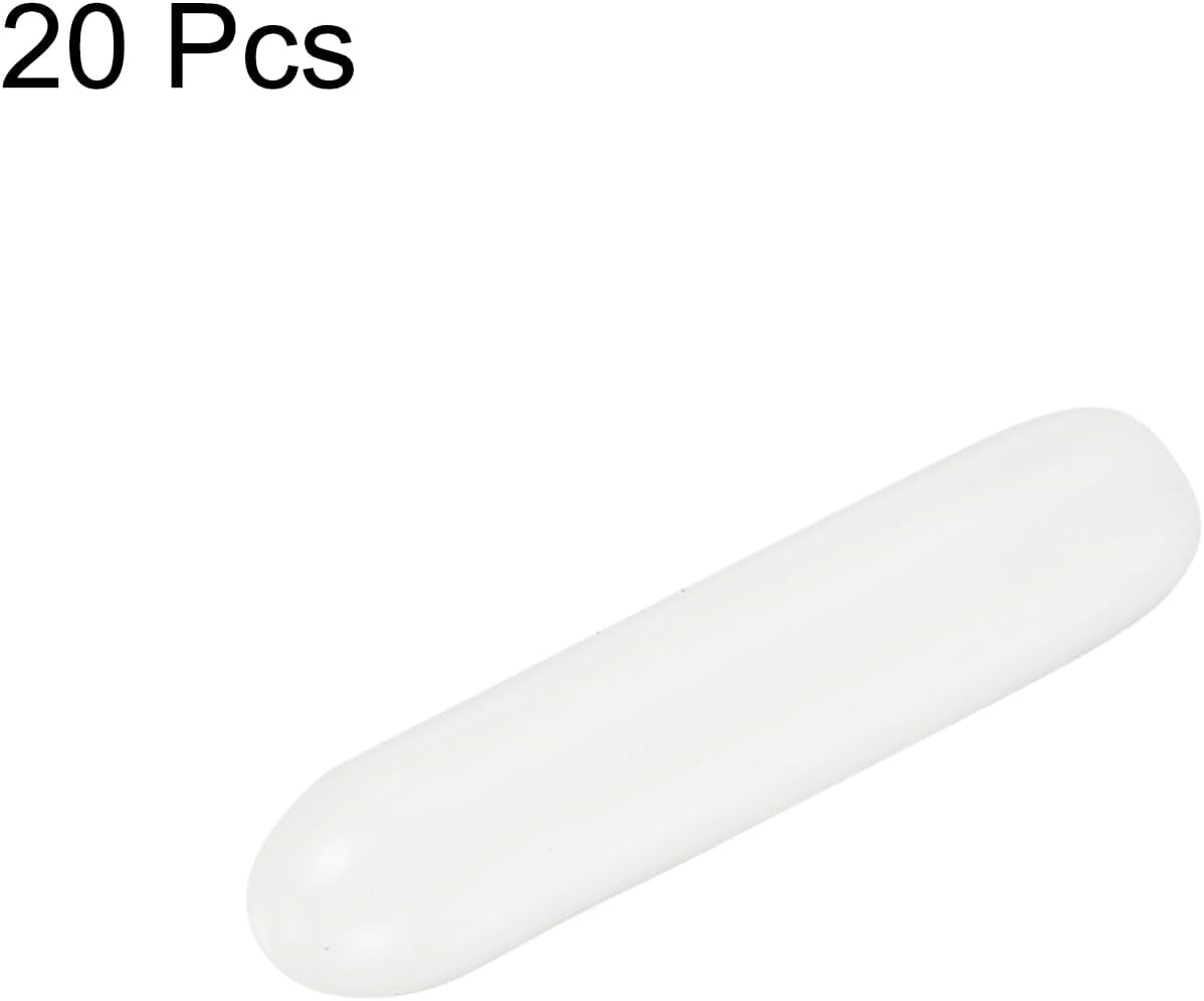 uxcell 20pcs Rubber End Caps 1.8mm ID Vinyl Round Tube Bolt Cap Cover Thread Protectors White