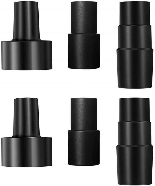 Plastic Hose Connector Reducer Attachments Fits Vacuum Cleaner， 1-3/8" to 1-1/4", 2-1/2" to 1-1/4", 1-1/4" to 1-3/8" to 1-1/2"（6 Pieces）