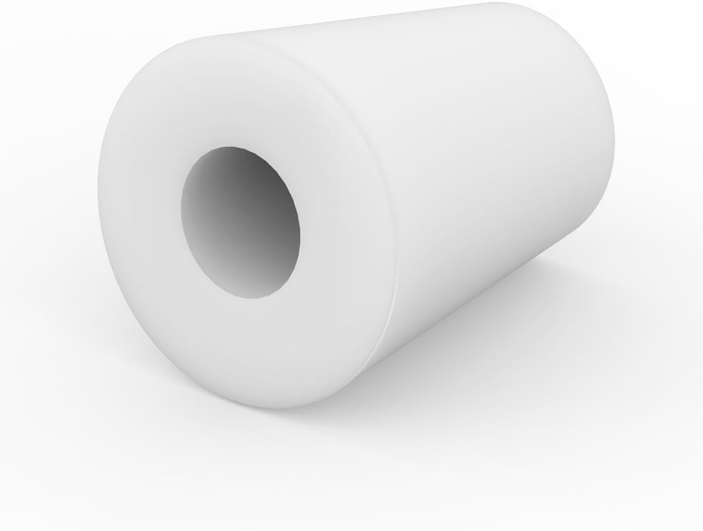 Labasics 5-Pack 2# Single-Hole Silicone Stoppers, White Tapered Lab Seal Stoppers with 0.31" Hole, Durable and Reusable Silicone Plugs for Laboratory Glassware, Airtight Sealing, and Experiments