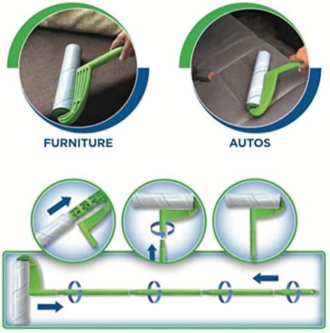 Leo 10-Inch Wide Lint Roller Refills, 3 Rolls with 50 Sheets Each (150 Sheets Total), Extra Sticky Pet Hair Remover for Carpet & Furniture