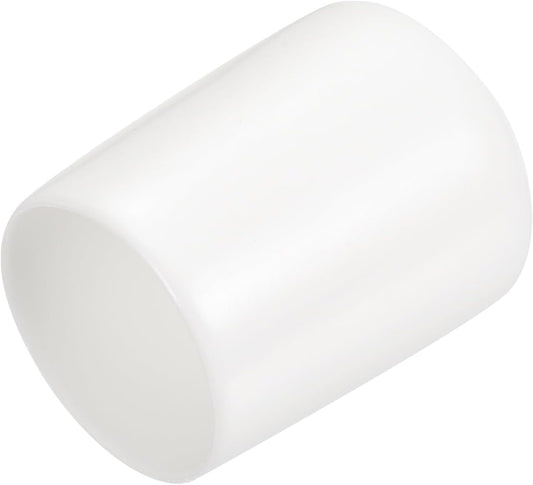 uxcell 20pcs Rubber End Caps 20mm ID Vinyl Round End Cap Cover Screw Thread Protectors White