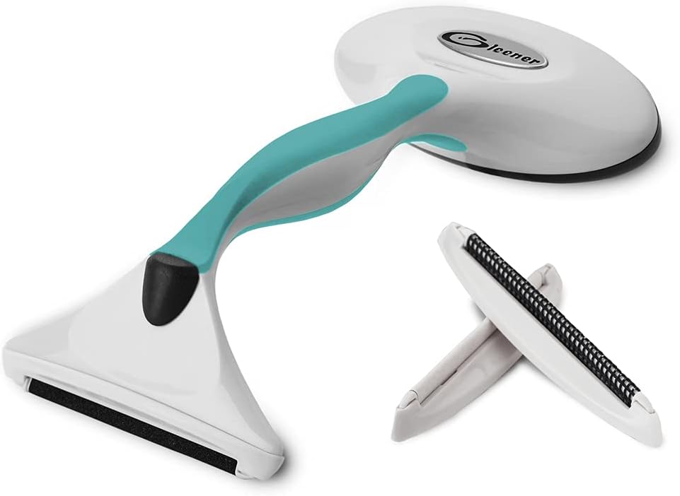 GLEENER Fabric Shaver & Lint Remover |Battery-Free 4-in-1 Depiller with 3 Fabric-Safe Edges for Clothes & Upholstery (Turquoise)