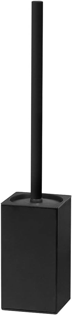 Toilet Brush Holder Stainless Steel 304 Standing Black Square Toilet Brush Holder for Bathroom Storage and Organization (Black)