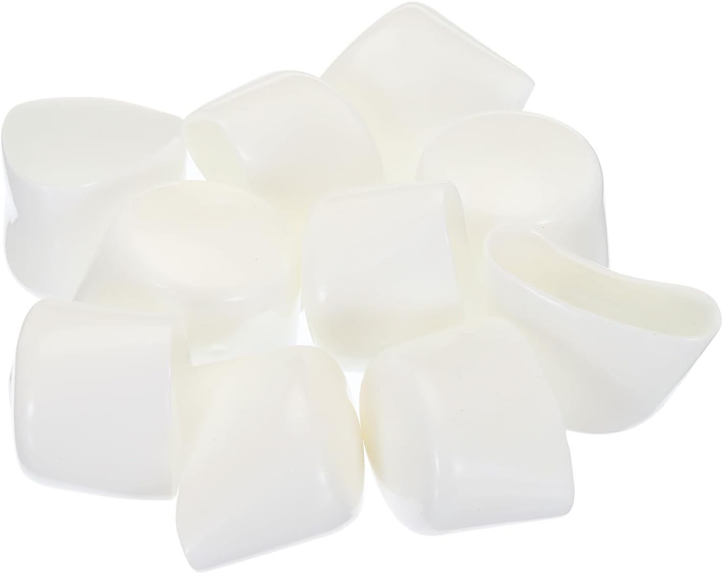 uxcell 20pcs Rubber End Caps 35mm ID Vinyl Round Tube Bolt Cap Cover Screw Thread Protectors White