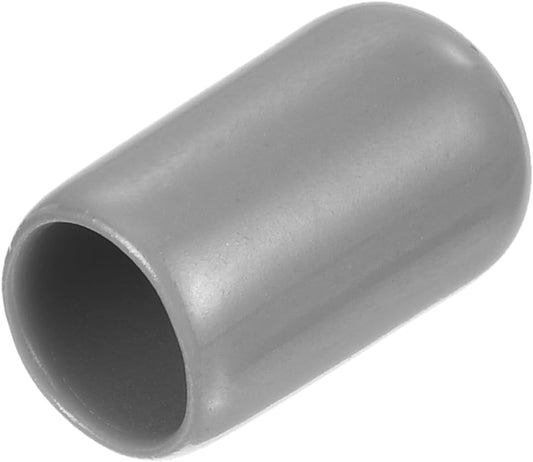 uxcell 20pcs Rubber End Caps Protective Caps 8.5mm ID Vinyl PVC Round Tube Bolt Cap Cover Screw Thread Protectors, Light Grey